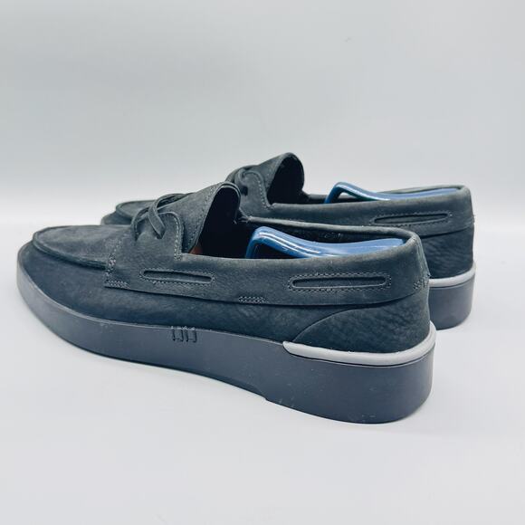 Sperry Shoes Mens 11.5 Black Nubuck Leather Boat Loafers Casual Lace Up Moc Toe main image 4